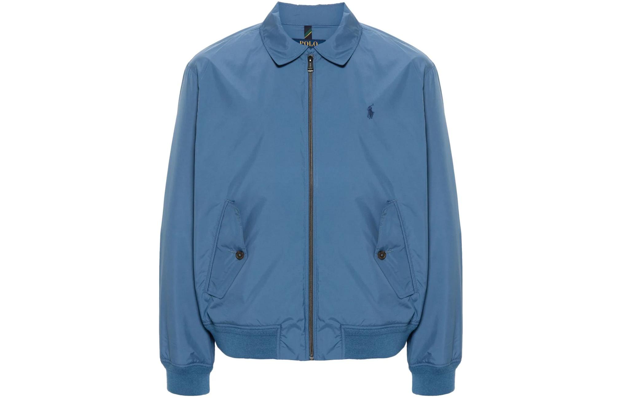 Polo Ralph Lauren Solid Logo Zip Slim Fit Jacket Long Sleeve Blue for Men 710832229-013 圖 2