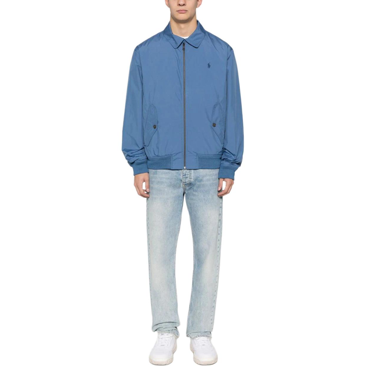 Polo Ralph Lauren Solid Logo Zip Slim Fit Jacket Long Sleeve Blue for Men 710832229-013 圖 3