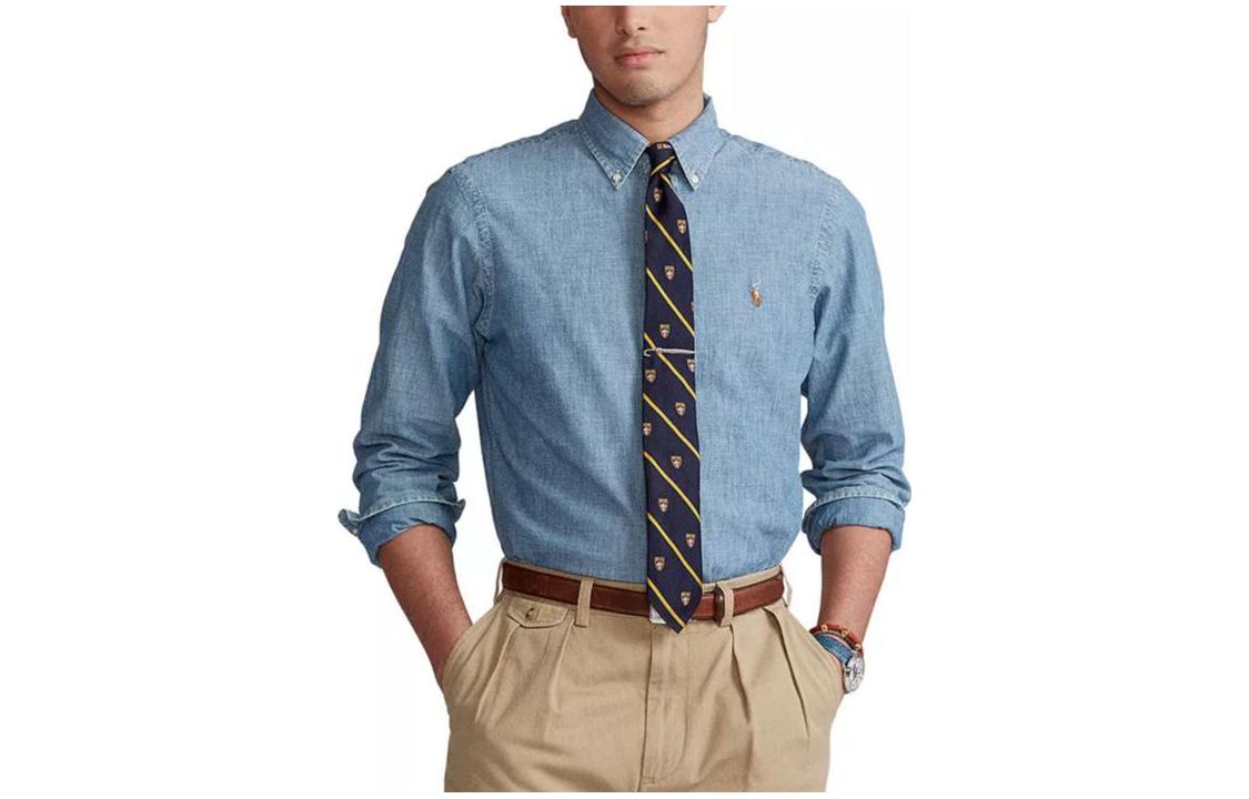 Order Polo Ralph Lauren Baju Lengan Panjang Berkolar Biru Muda. 710834376001