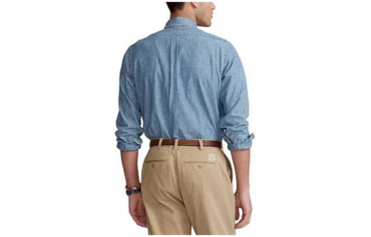 Lookbook Polo Ralph Lauren Baju Lengan Panjang Berkolar Biru Muda. 710834376001