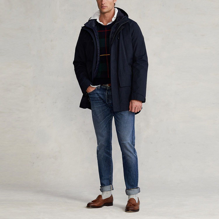 Polo Ralph Lauren Solid Navy Blue Hooded Long Sleeve Jacket for Men. MNPOOTW16020675-410 圖 3