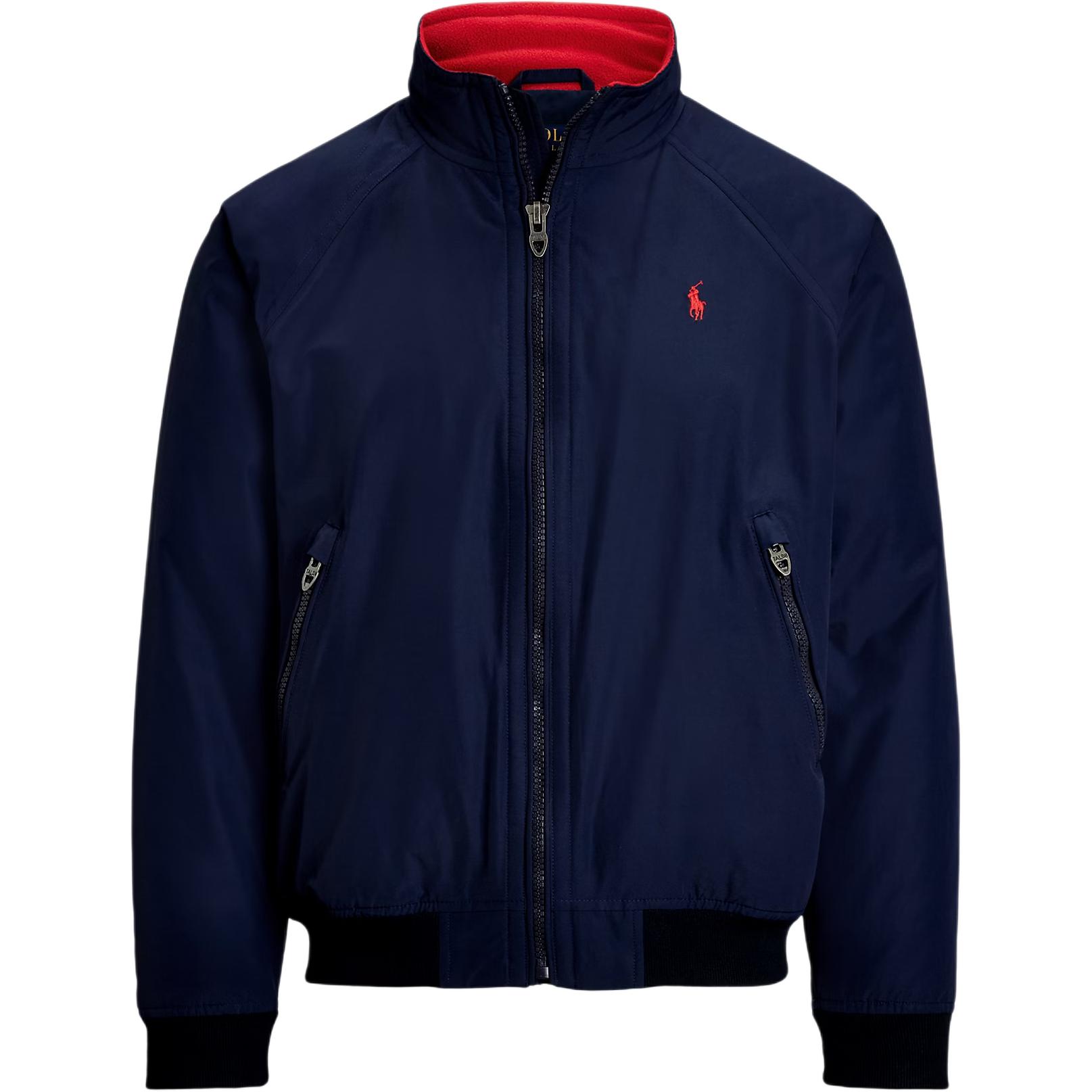 Polo Ralph Lauren Solid Navy Blue Zip-Up Cotton Jacket for Men. 710962340001 圖 2