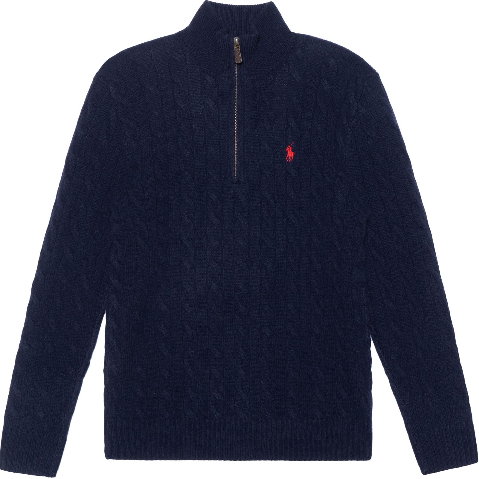 Polo Ralph Lauren Solid Navy Half-Zip Sweater with Pony Embroidery for Men. 710876766W-002 圖 2