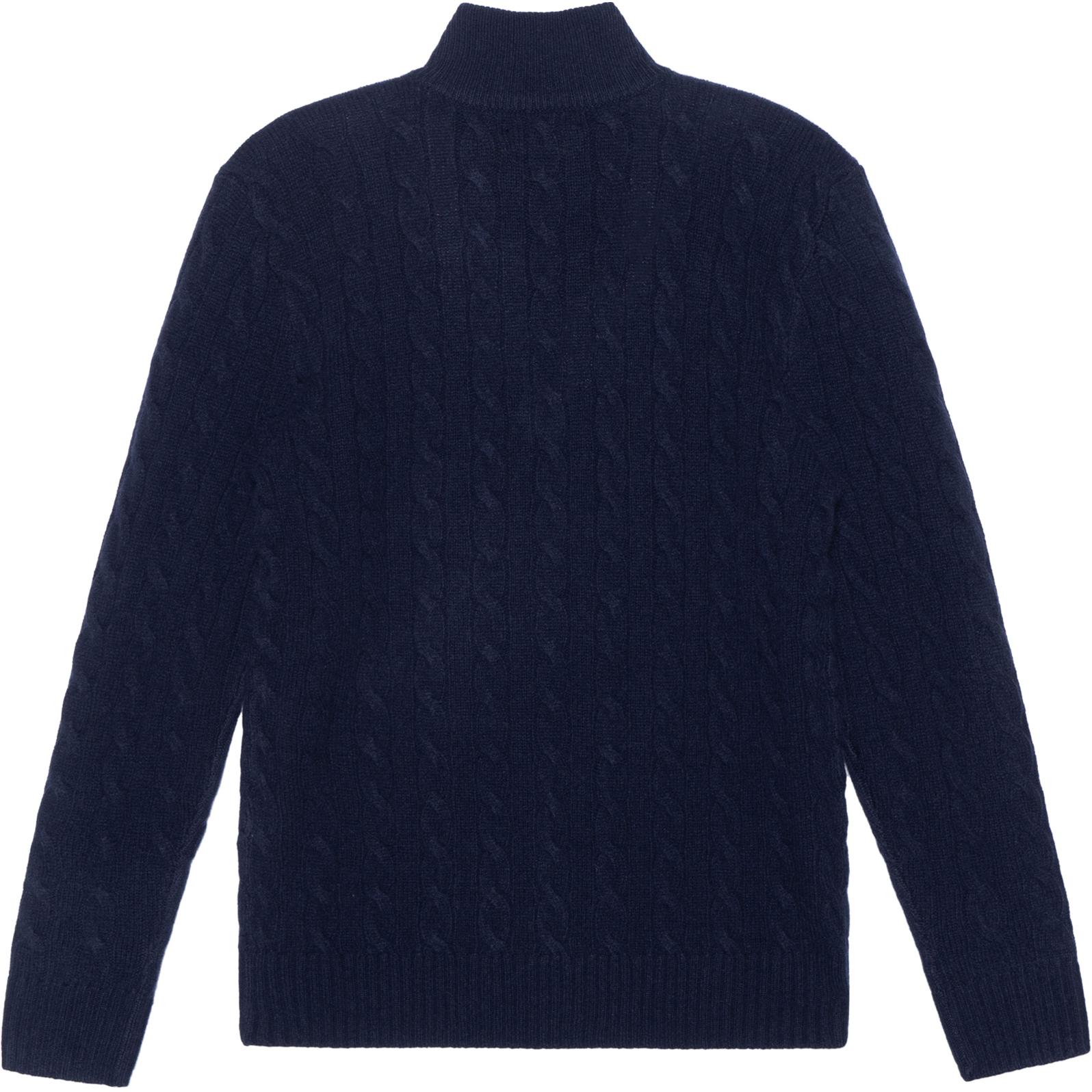 Polo Ralph Lauren Solid Navy Half-Zip Sweater with Pony Embroidery for Men. 710876766W-002 圖 3