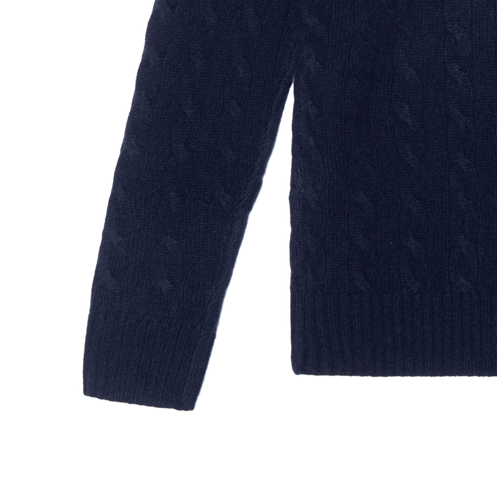 Polo Ralph Lauren Solid Navy Half-Zip Sweater with Pony Embroidery for Men. 710876766W-002 圖 7