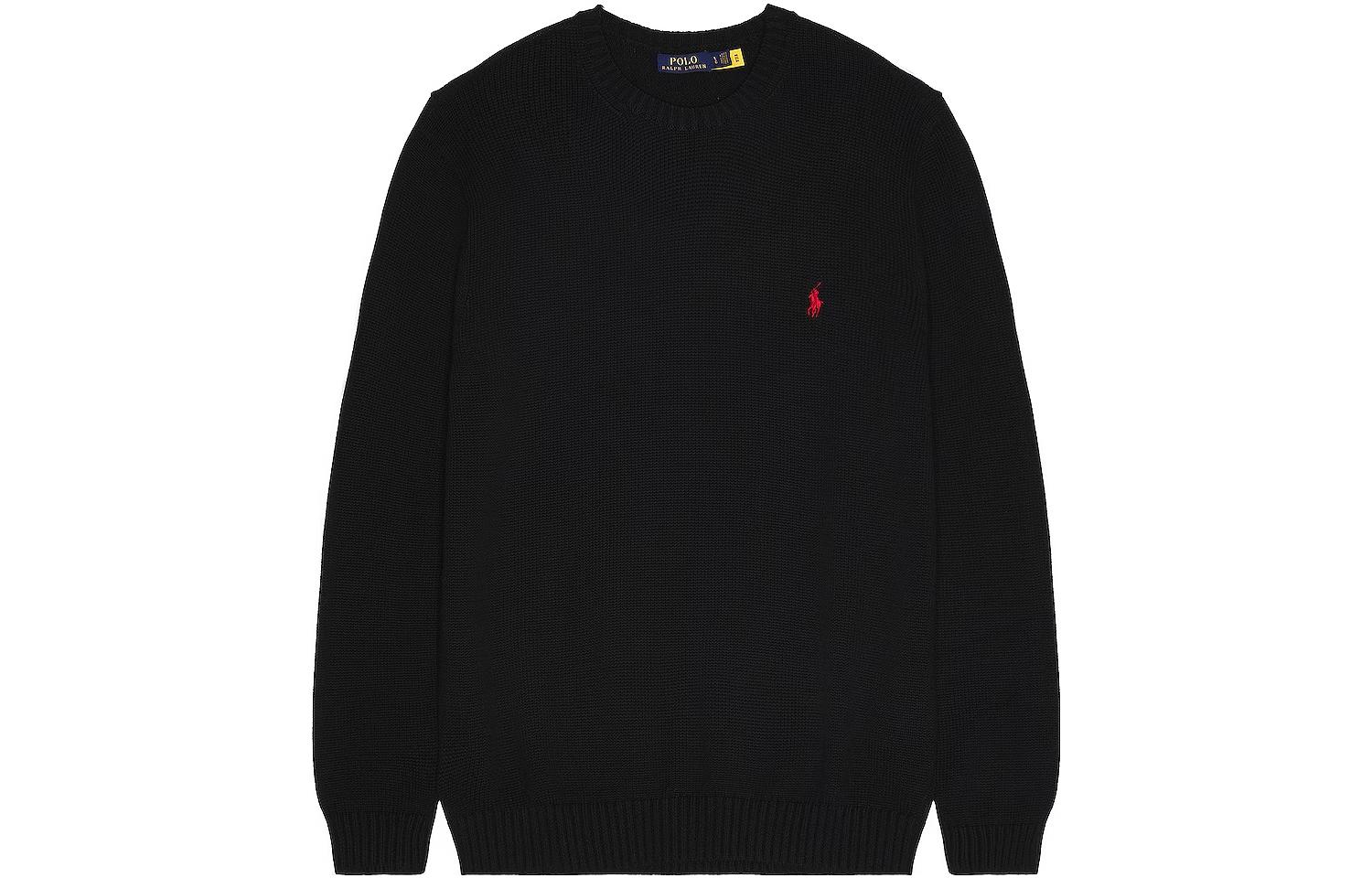 Polo Ralph Lauren Solid Oversized Crewneck Knit Sweater Men’s Black 710810846-020