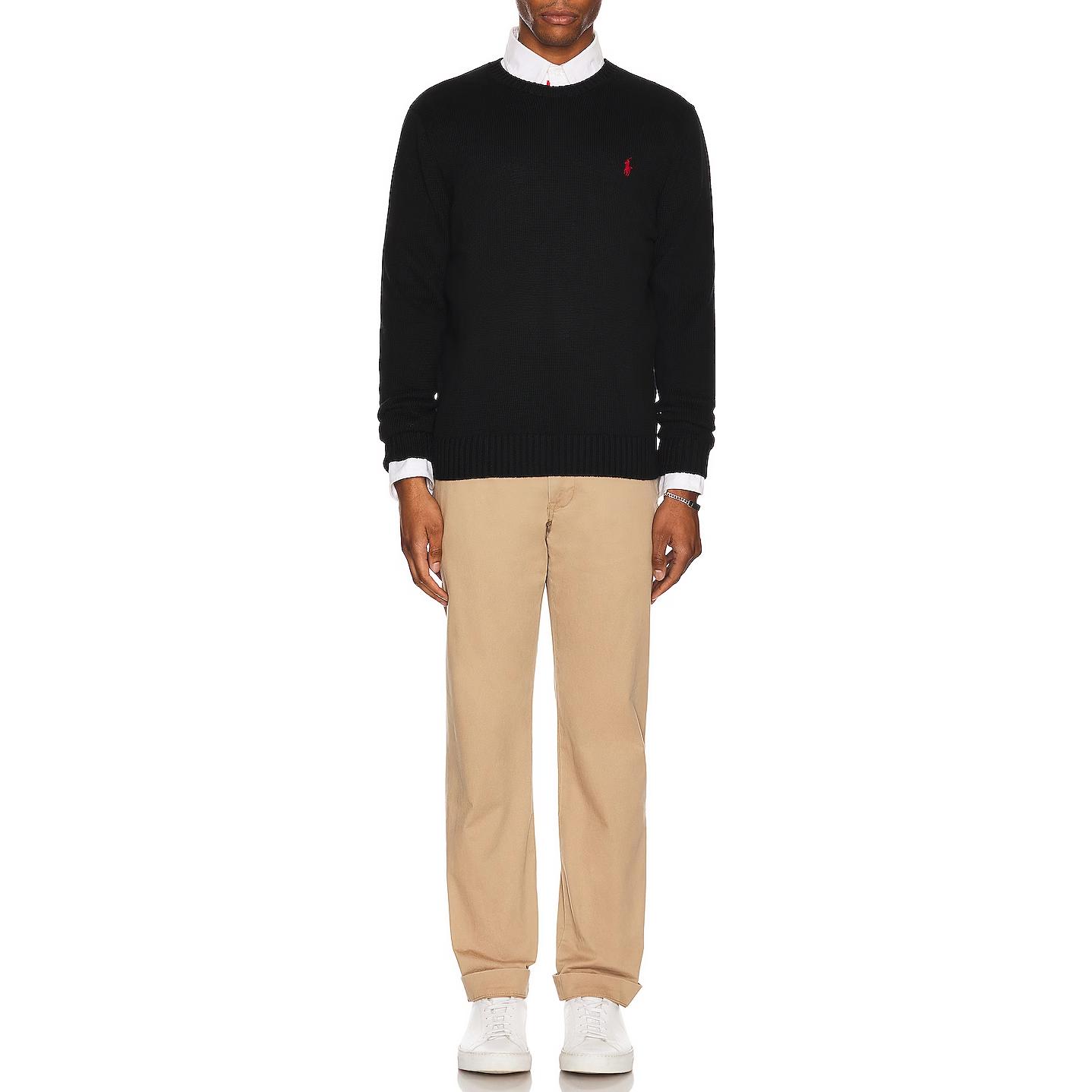 Polo Ralph Lauren Solid Oversized Crewneck Knit Sweater Men’s Black 710810846-020 圖 4