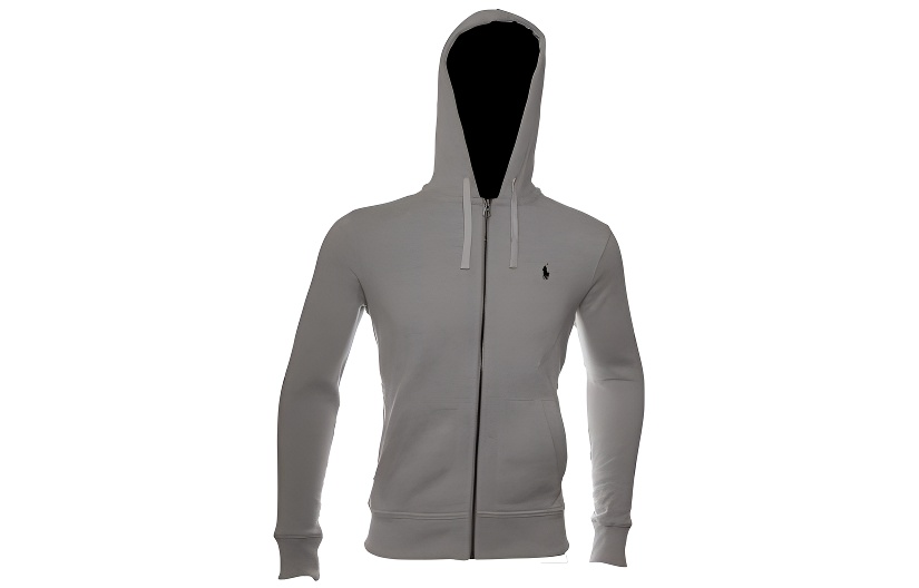 Polo Ralph Lauren Solid Pattern Printed Hoodie Jacket Men’s Grey 710548546-002