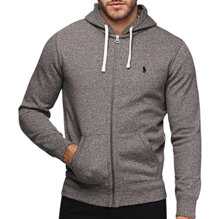 Polo Ralph Lauren Solid Pattern Printed Hoodie Jacket Men’s Grey 710548546-002 圖 4