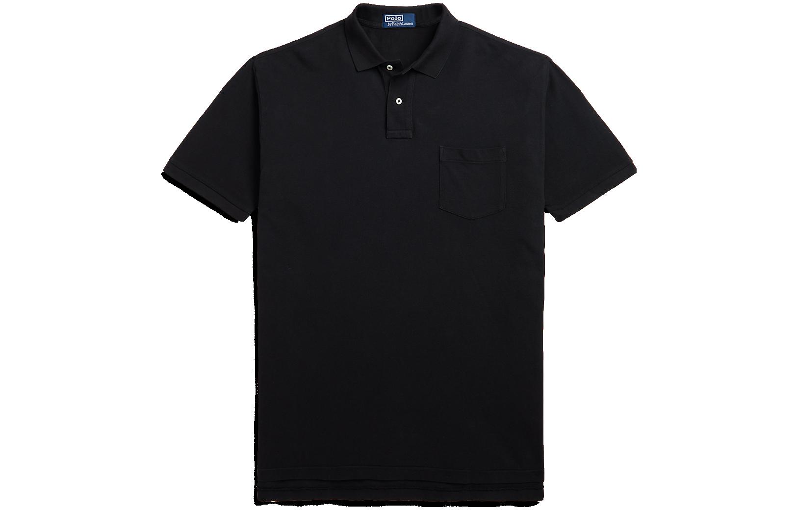 Order Polo Ralph Lauren 純色口袋設計短袖 polo 衫 男款 黑色 MNPOKNI1N822399-001