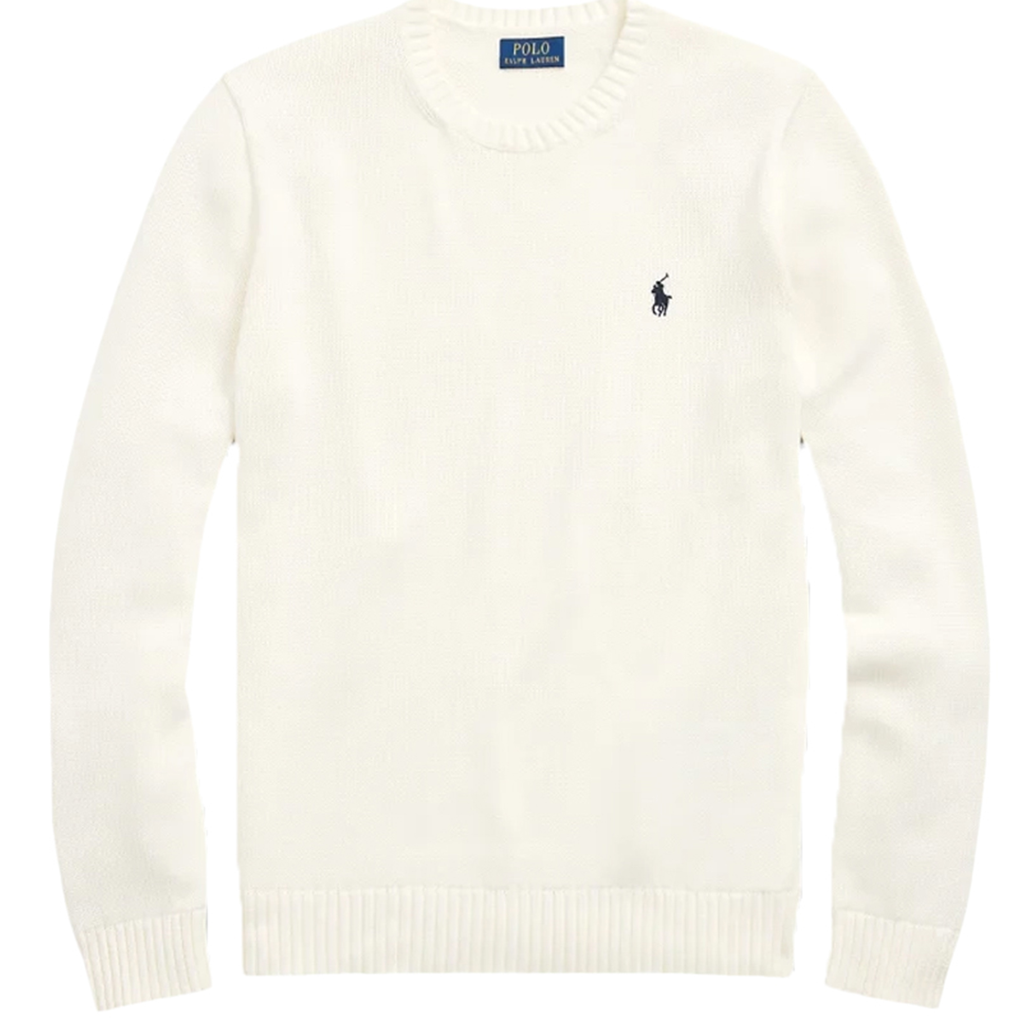 Polo Ralph Lauren Solid Pony Embroidered Crewneck Knit Long Sleeve  Washed White. MNPOSWE16822014
