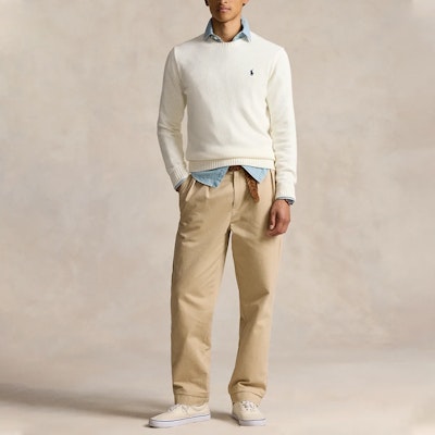 Polo Ralph Lauren 刺绣小马标白色长袖圆领针织衫 MNPOSWE16822014 Lookbook Polo Ralph Lauren 刺绣小马标白色长袖圆领针织衫 MNPOSWE16822014
