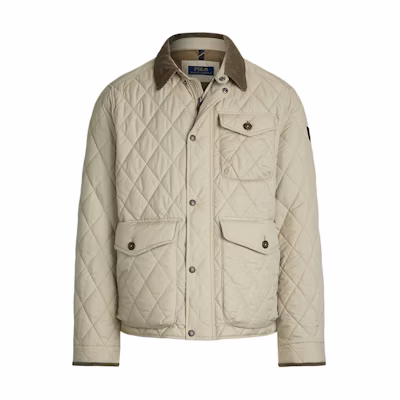 Polo Ralph Lauren Solid Quilted Waterproof Jacket Grey Long Sleeve 625555-GRAY