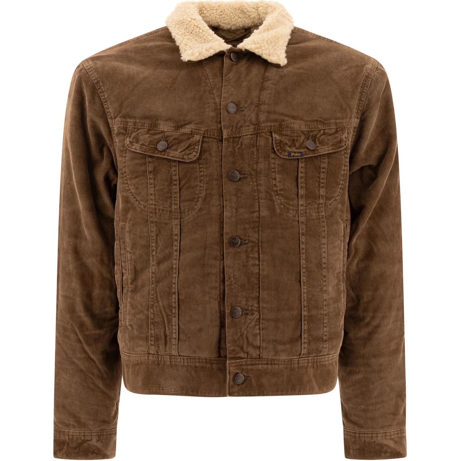 Polo Ralph Lauren Solid Single-Breasted Collared Jacket Brown Long Sleeve 710950870-001