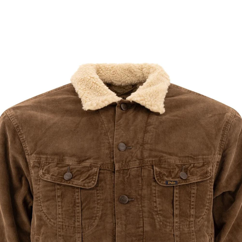 Polo Ralph Lauren Solid Single-Breasted Collared Jacket Brown Long Sleeve 710950870-001 圖 4