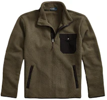 Polo Ralph Lauren Solid Velvet Half-Zip Jacket for Men MNPOKNI16821858-300 Polo Ralph Lauren Solid Velvet Half-Zip Jacket for Men MNPOKNI16821858-300