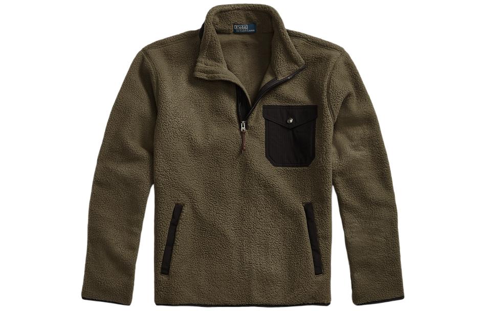 Polo Ralph Lauren Solid Velvet Half-Zip Jacket for Men MNPOKNI16821858-300 圖 2