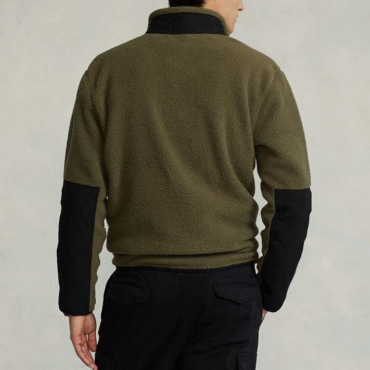 Polo Ralph Lauren Solid Velvet Half-Zip Jacket for Men MNPOKNI16821858-300 圖 5