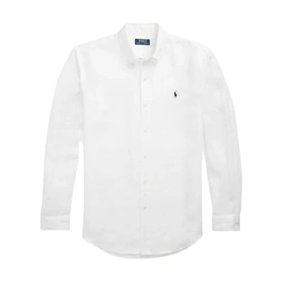 Polo Ralph Lauren Solid White Long Sleeve Button-Up Shirt Men 710966295-003