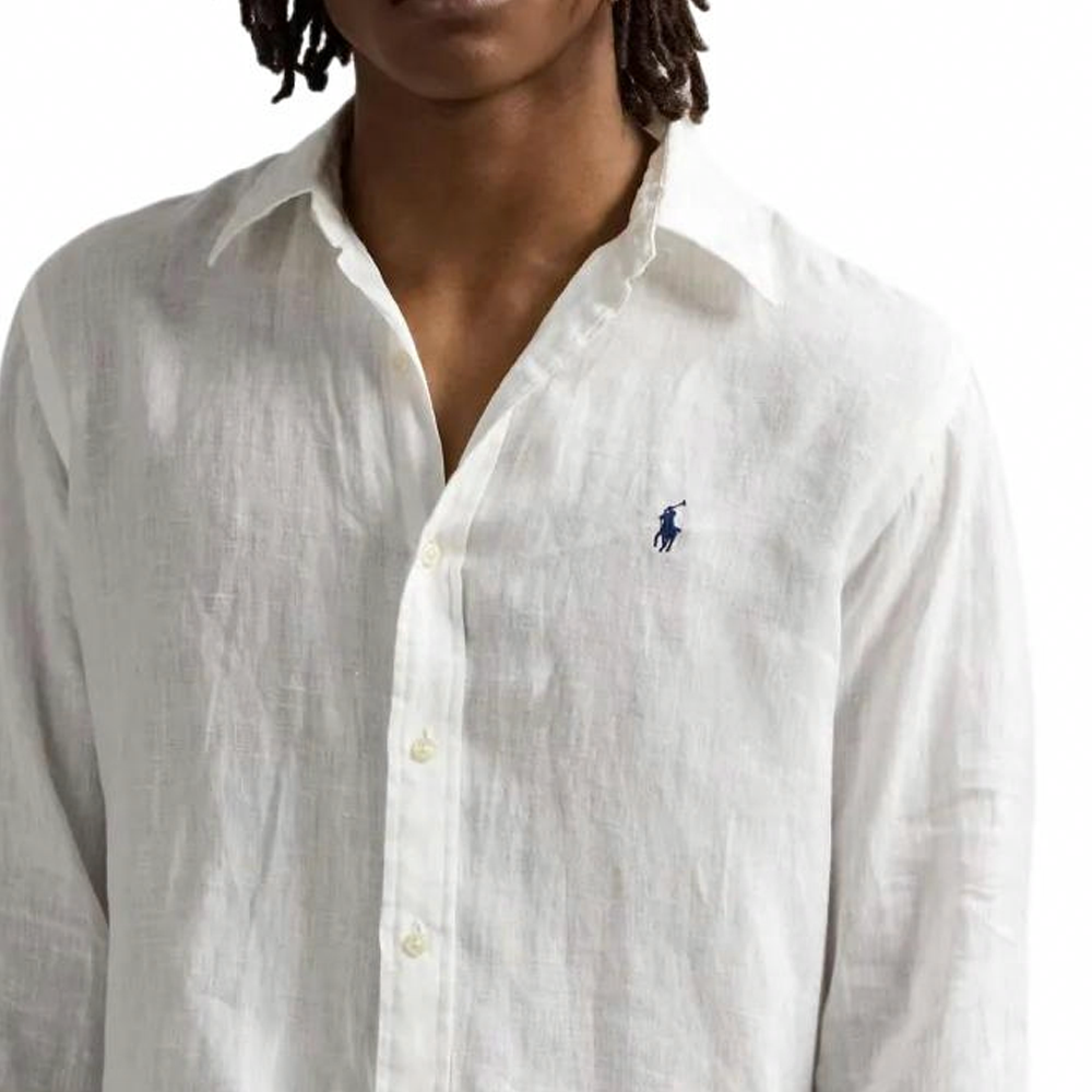 Polo Ralph Lauren Solid White Long Sleeve Button-Up Shirt Men 710966295-003 圖 6