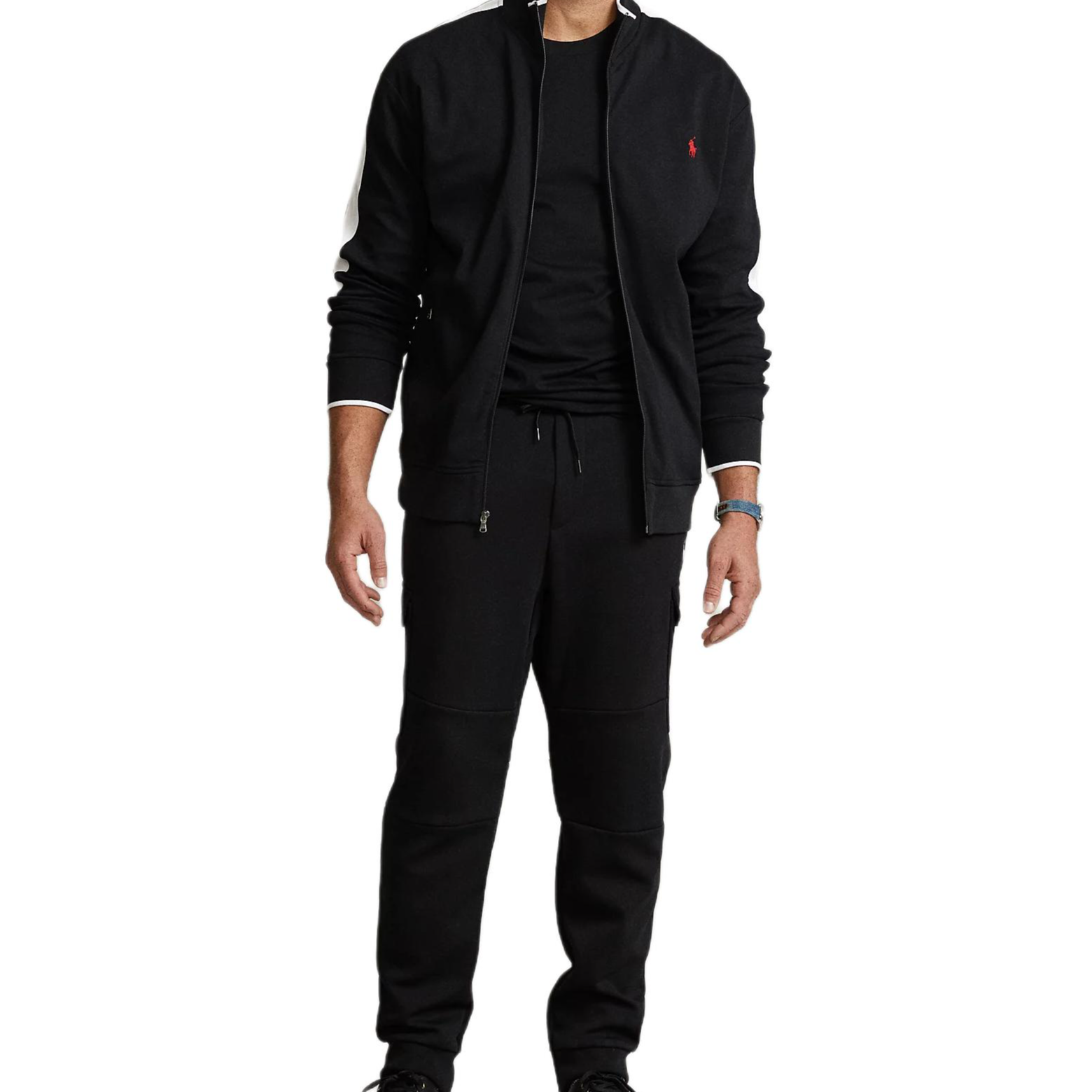 Lookbook Polo Ralph Lauren Jaket Lengan Panjang Berzip Warna Hitam 710743326-002