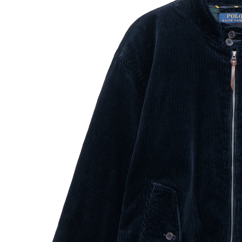 Sizing Polo Ralph Lauren 男士藍色修身純色拉鍊夾克 914227001-001