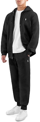 Polo Ralph Lauren SS22 黑色刺绣标志拉链连帽外套上衣. 710652313-001 Sizing Polo Ralph Lauren SS22 黑色刺绣标志拉链连帽外套上衣. 710652313-001