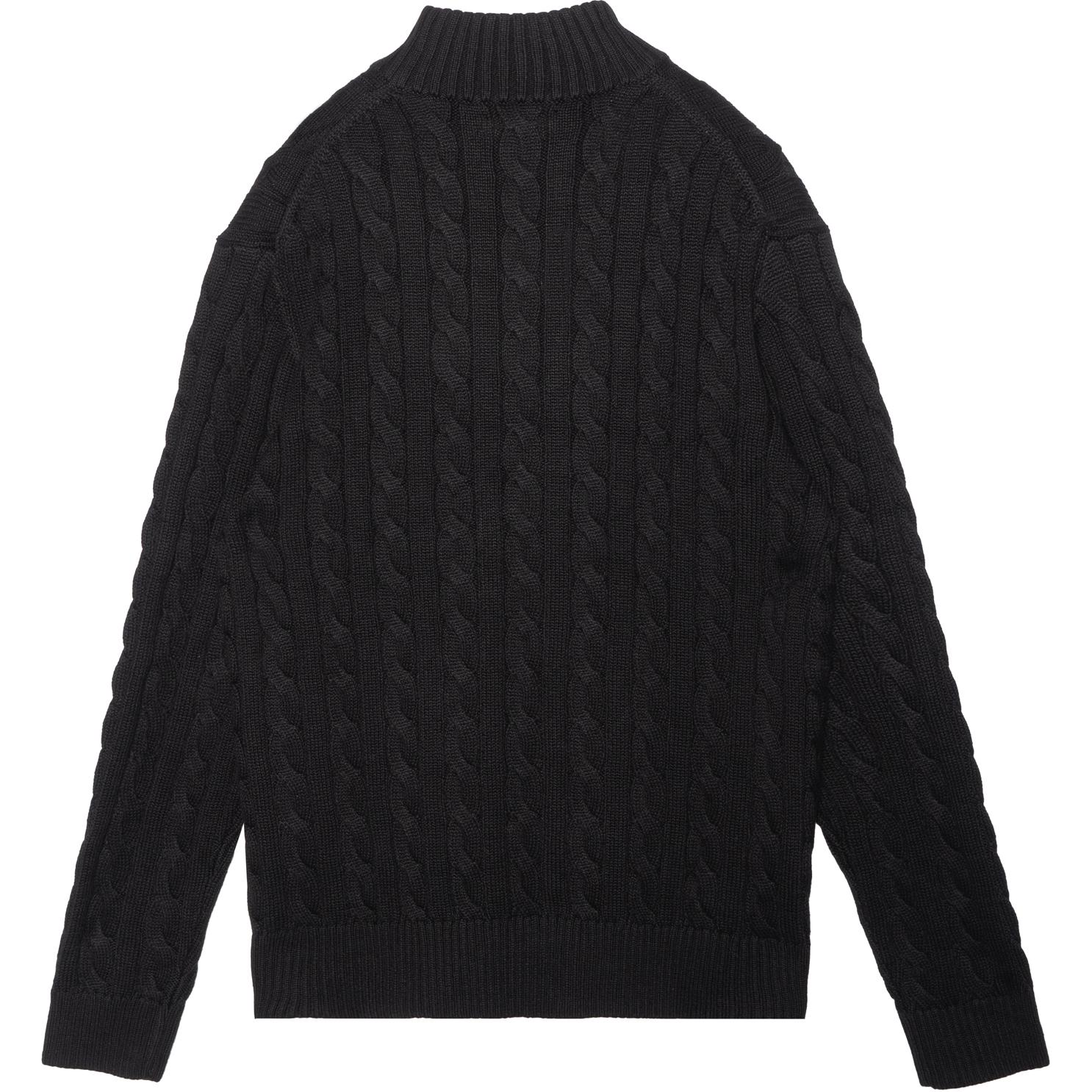 Polo Ralph Lauren SS22  Black Knit Zip-Up Sweater with Logo Embroidery. MNPOSWE16820773 圖 3