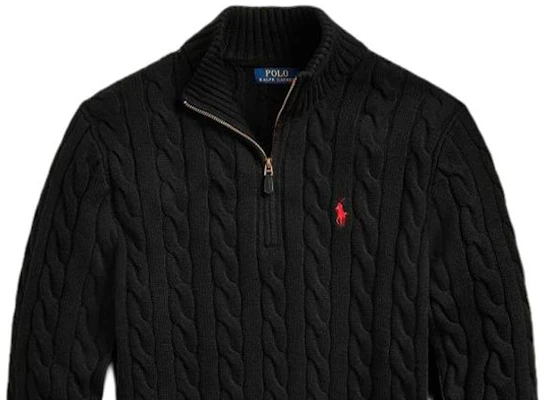 Polo Ralph Lauren SS22 黑色刺绣标志针织拉链开衫毛衣。 MNPOSWE16820773 Sizing Polo Ralph Lauren SS22 黑色刺绣标志针织拉链开衫毛衣。 MNPOSWE16820773