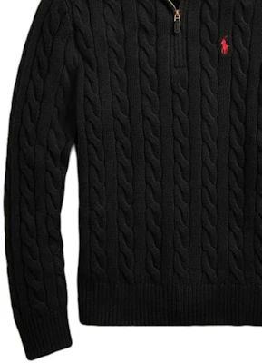 Polo Ralph Lauren SS22 黑色刺绣标志针织拉链开衫毛衣。 MNPOSWE16820773 Cheap Polo Ralph Lauren SS22 黑色刺绣标志针织拉链开衫毛衣。 MNPOSWE16820773