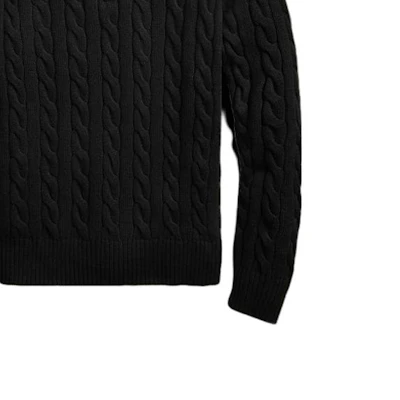 Polo Ralph Lauren SS22 黑色刺绣标志针织拉链开衫毛衣。 MNPOSWE16820773 1