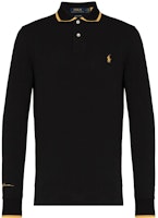 Polo Ralph Lauren SS22 Black Long Sleeve Polo Shirt with Logo Embroidery 710857274-001 Polo Ralph Lauren SS22 Black Long Sleeve Polo Shirt with Logo Embroidery 710857274-001