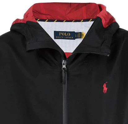 Polo Ralph Lauren SS22 黑色防水连帽拉链夹克. 710861091001BLACK Details for Polo Ralph Lauren SS22 黑色防水连帽拉链夹克. 710861091001BLACK