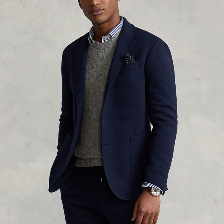 Purchase Polo Ralph Lauren SS22 藍色單排釦長袖西裝外套 MNPOSPC27620252-410