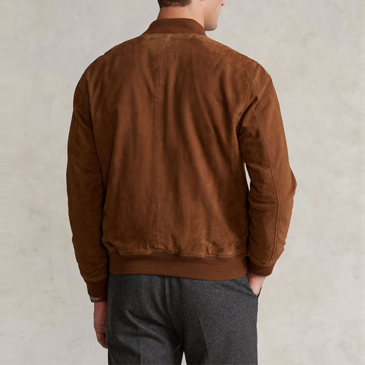 Polo Ralph Lauren SS22  Brown Casual Suede Leather Jacket with Zipper. MNPOOTW16020784-200 圖 5