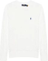 Polo Ralph Lauren SS22 Chunky Cable Knit Pullover Sweater White 710775885-033 Polo Ralph Lauren SS22 Chunky Cable Knit Pullover Sweater White 710775885-033