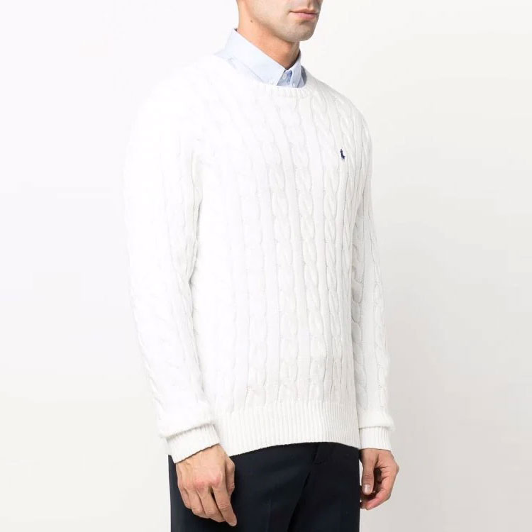 Purchase Polo Ralph Lauren SS22 Chunky Cable Knit Pullover Sweater Putih 710775885-033
