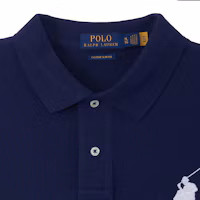 Shop Polo Ralph Lauren SS22 刺繡標誌純棉海軍藍Polo衫 710697457-006