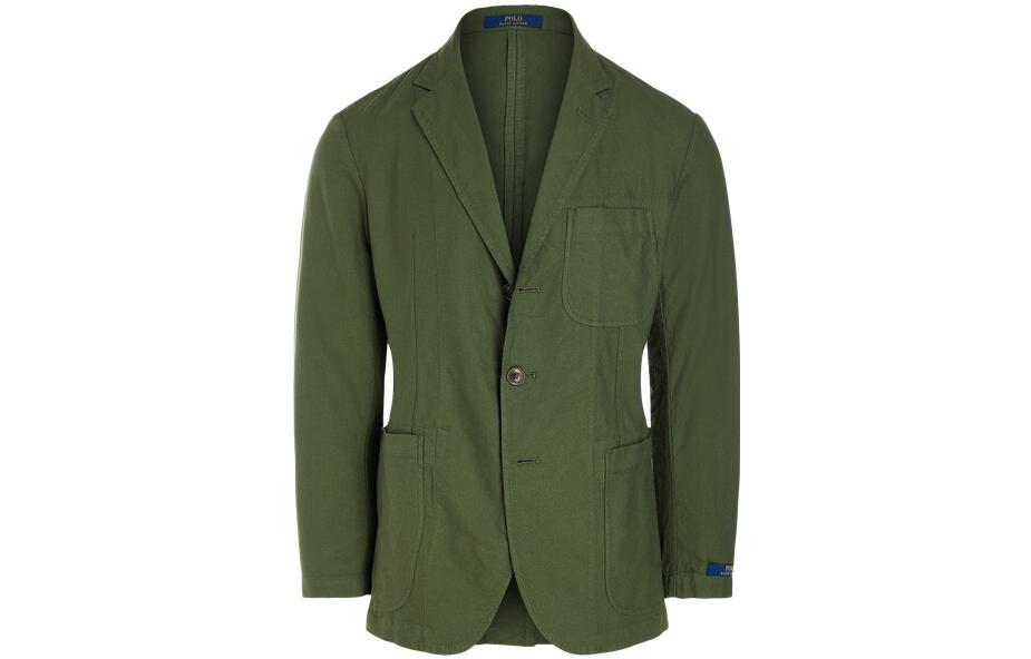 Polo Ralph Lauren SS22  Green Single-Breasted Oxford Blazer. MNPOSPC27620273-300