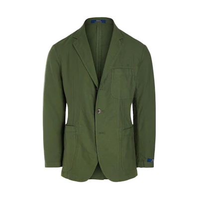Polo Ralph Lauren SS22 Green Single-Breasted Oxford Blazer. MNPOSPC27620273-300