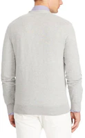 Purchase Polo Ralph Lauren SS22 灰色純色V領針織開襟毛衣外套。 MNPOSWE16810078-F16
