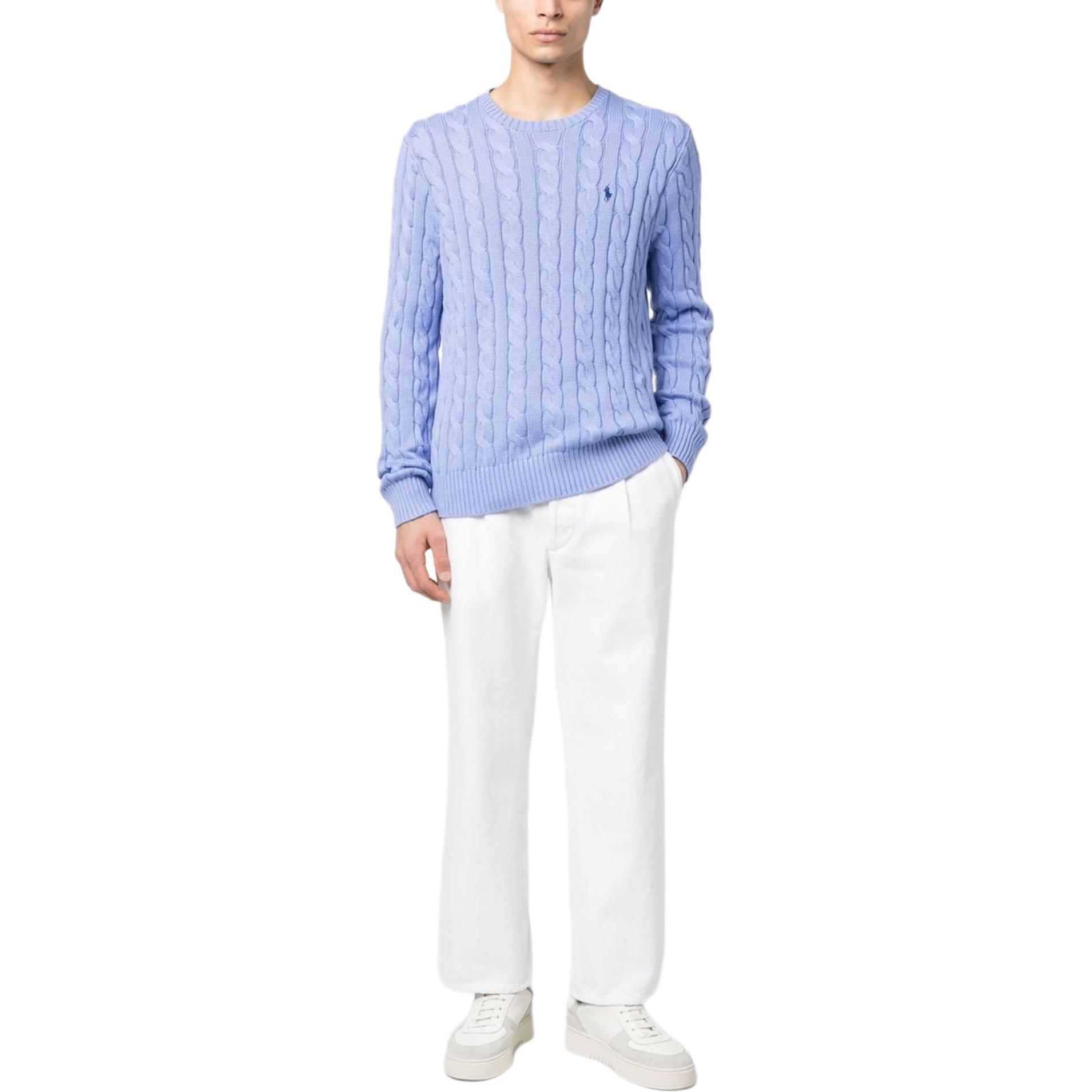 Polo Ralph Lauren SS22  Light Blue Embroidered Logo Crewneck Sweater. 710775885-043 圖 3