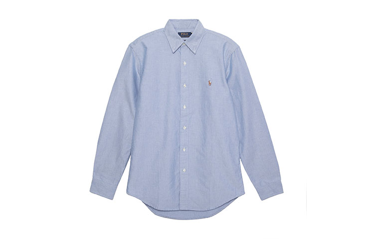 Polo Ralph Lauren SS22  Light Blue Long Sleeve Shirt with Embroidered Logo. 710615870-002