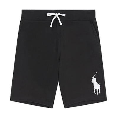 Polo Ralph Lauren SS22 Mesh Drawstring Shorts Black with Logo Embroidery. MNPOSHO17620071
