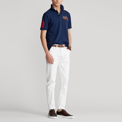 Polo Ralph Lauren SS22 Navy Blue Three Pony Logo Short Sleeve Polo Shirt MNPOKNI1N821007-410 Shop Polo Ralph Lauren SS22 Navy Blue Three Pony Logo Short Sleeve Polo Shirt MNPOKNI1N821007-410