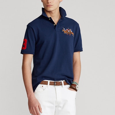 Polo Ralph Lauren SS22 Navy Blue Three Pony Logo Short Sleeve Polo Shirt MNPOKNI1N821007-410 Purchase Polo Ralph Lauren SS22 Navy Blue Three Pony Logo Short Sleeve Polo Shirt MNPOKNI1N821007-410