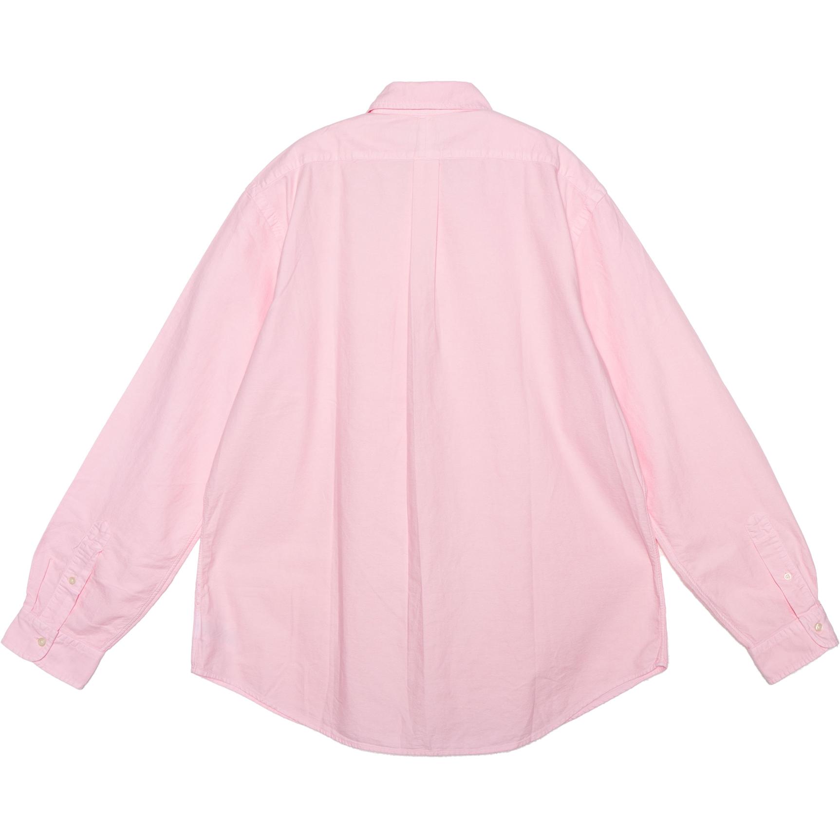Lookbook Polo Ralph Lauren SS22  Pink Solid Long Sleeve Shirt with Logo Embroidery. 710847235012