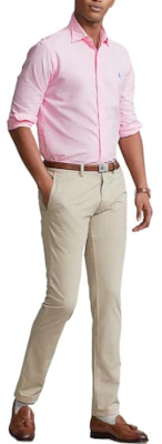 Polo Ralph Lauren SS22 Pink Solid Long Sleeve Shirt with Logo Embroidery. 710847235012 Shop Polo Ralph Lauren SS22 Pink Solid Long Sleeve Shirt with Logo Embroidery. 710847235012