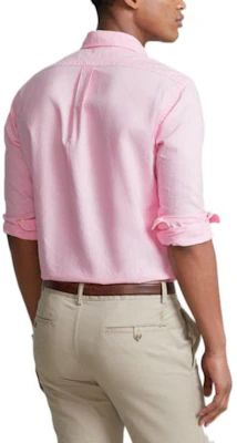 Polo Ralph Lauren SS22 Pink Solid Long Sleeve Shirt with Logo Embroidery. 710847235012 Details for Polo Ralph Lauren SS22 Pink Solid Long Sleeve Shirt with Logo Embroidery. 710847235012