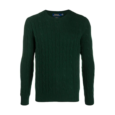 Polo Ralph Lauren SS22 Solid Cable Knit Sweater Green 710775749-019